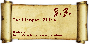 Zwillinger Zilia névjegykártya